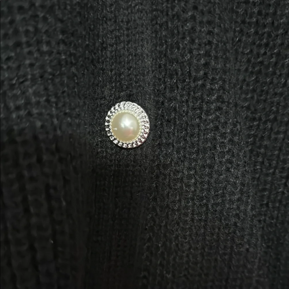 Classic Black Cardigan Sweater - Picture 2 of 3